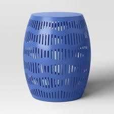 Metal Cutout Round Patio Accent Table - Room Essentials - Blue (0099)