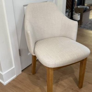 Kinston Curved Back Upholstered Dining Chair Linen - Threshold