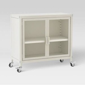 2 Door Metal Rolling Locker Storage Cabinet Chalk White - Room Essentials