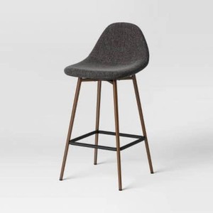 24.5 Copley Counter Height Barstool with Footrest Dark Gray - Threshold