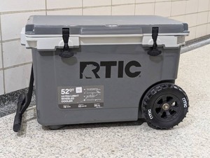 RTIC Outdoors 78 Cans52qt Ultra-Light Wheeled Hard Sided Cooler - Gray Polypropylene Material