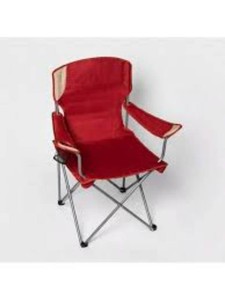 Embark Foldable Quad Chair Red (Two small holes in seat, see photos)