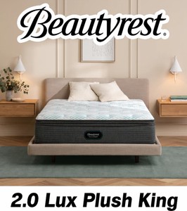 Beautyrest PressureSmart 2.0 Lux Plush Pillow Top King Mattress - MSRP $2,099.99 - No Reserve