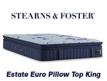 Stearns & Foster Estate Collection Firm Euro Pillow Top King Mattress - MSRP $3,299.00 - No Reserve!