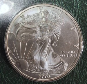 2003 American Silver Eagle $1  99.9% Silver 1 Oz