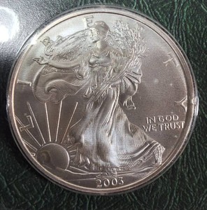 2003 American Silver Eagle $1  1 Oz 99.9% Pure Silver