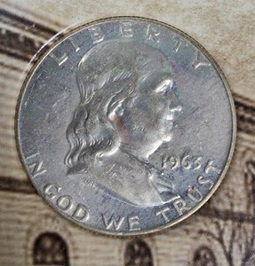 1963-D Franklin Half Dollar  90% Silver  Last Denver Mint Issue