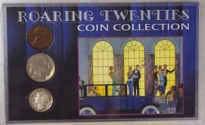 Roaring Twenties U.S. Coin Collection  Mercury Dime, Buffalo Nickel & Wheat Cent