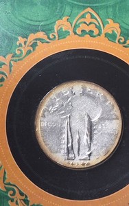 1927 Standing Liberty Quarter  90% Silver  Collector Presentation with COA