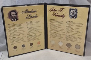 Abraham Lincoln & John F. Kennedy Commemorative Coin Collection  8 Coins