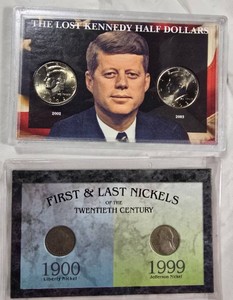 U.S. Coin Collector Lot  2002 & 2003 Kennedy Half Dollars  1900 Liberty & 1999 Jefferson Nickels  Morgan Mint