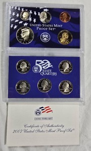 2007 U.S. Mint Proof Set  Presidential $1 Proof Set w COAs  14 Coin Collection