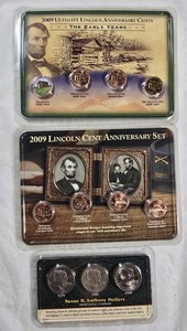 2009 Lincoln Anniversary Cents & Susan B. Anthony Dollar Collection  11 Coins
