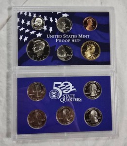 2005 U.S. Mint Proof Set  11 Coins, 5 State Quarters, Westward Journey Nickels & COA