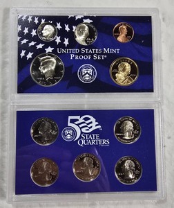 2006 U.S. Mint Proof Set  10 Coins, 5 State Quarters, Original Packaging & COA