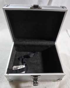 Silver Aluminum Locking Coin Storage  Carrying Case  Black Lined Interior  Approx. 7 x 6