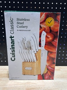 Cuisinart Classic Stainless Steel 15 Piece Knife and Block Set
