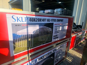 2026 - Unused - SKLP - 40x20x14FT ALL-STEEL CARPORT - SK-SC40