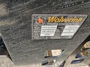 2026 - Unused - WOLVERINE - Pallet Fork Frame - PFF3-13-45W