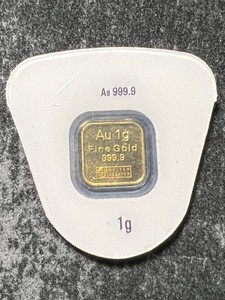 1 GRAM .999 FINE GOLD SWITZERLAND BAR