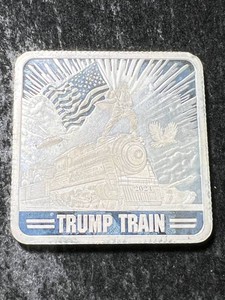 1 TROY OZ .999 FINE SILVER TRUMP TRAIN BAR