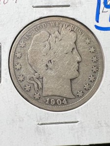 1904 US BARBER HALF DOLLAR