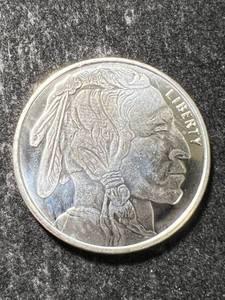 HALF TROY OZ .999 FINE SILVER BUFFALO INDIAN ROUND