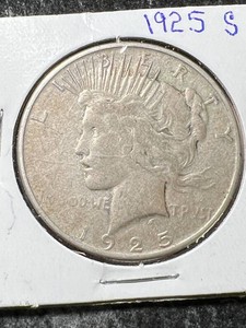 1925-S US PEACE SILVER DOLLAR