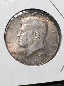 1969-D US KENNEDY HALF DOLLAR