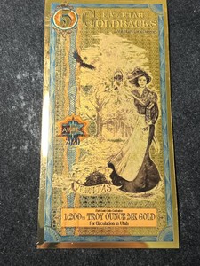 UTAH GOLDBACK 1200TH TROY OZ 24K GOLD