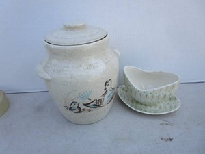 Red Wing Gravy Boat - Northern Lights, Bobwhite Cookie Jar