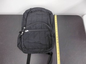 BAGSMART Black Grid Quilted Backpack Daypack