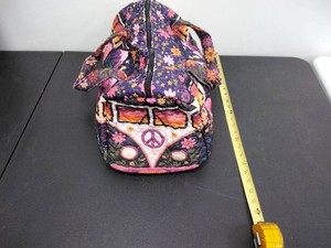 Quilted Retro Hippie Bus Lets Get Lost Floral Weekender Duffel Bag