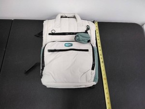 BAGSMART Cream & Sage Puffer Diaper Bag Backpack with Changing Pad & Pouches
