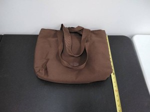 BAGSMART Brown Zip-Top Laptop Tote Work Bag with Trolley Strap