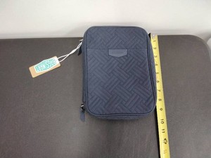 BAGSMART Navy Quilted Travel Jewelry Organizer Case with Refillable Pages - New with Tags
