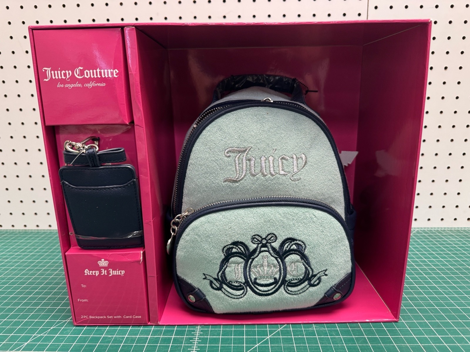 Juicy Couture Backpack and Wristlet in Box New 2 Piece Backpack Set MSRP $108