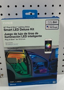 New Type S LED Smart Deluxe Kit Car Lights 48 Plug & Glow Strips