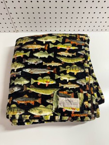 Fish Quilt Handmade Soft Fabric 47 x 54