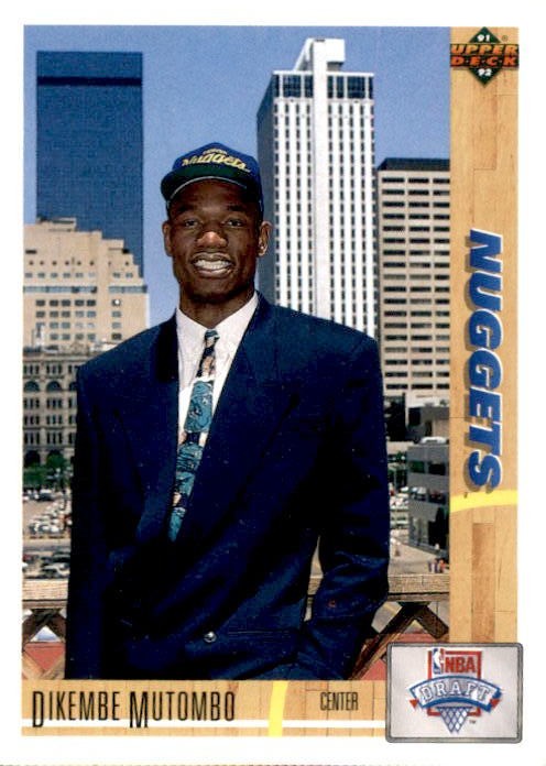 1991-92 Upper Deck - Draft Pick Dikembe Mutombo #3 (RC) Rookie