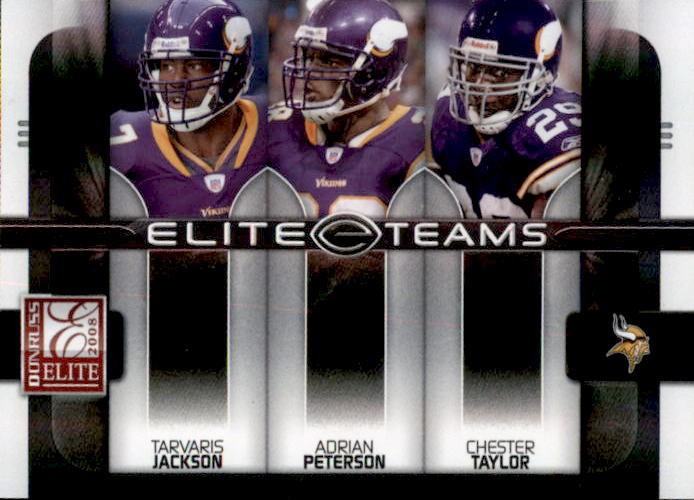 2008 Donruss Elite Adrian Peterson, Chester Taylor, Tarvaris Jackson #d 800