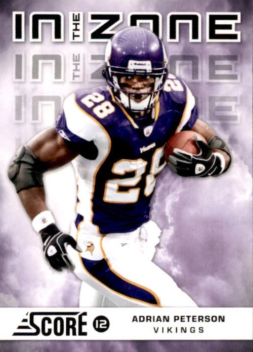 2012 Score - In the Zone Adrian Peterson #7 Minnesota Vikings Card