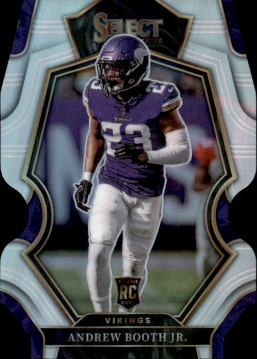 2022 Panini Select - Premier Level Andrew Booth Jr. #166 Silver Prizm Die-Cut (RC)
