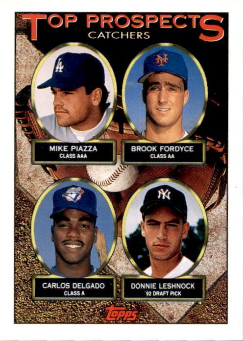 1993 Topps - Top Prospects Mike Piazza, Carlos Delgado Rookie Card