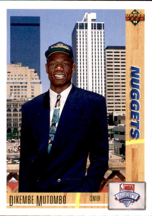 1991-92 Upper Deck - Draft Pick Dikembe Mutombo #3 (RC) Rookie Card