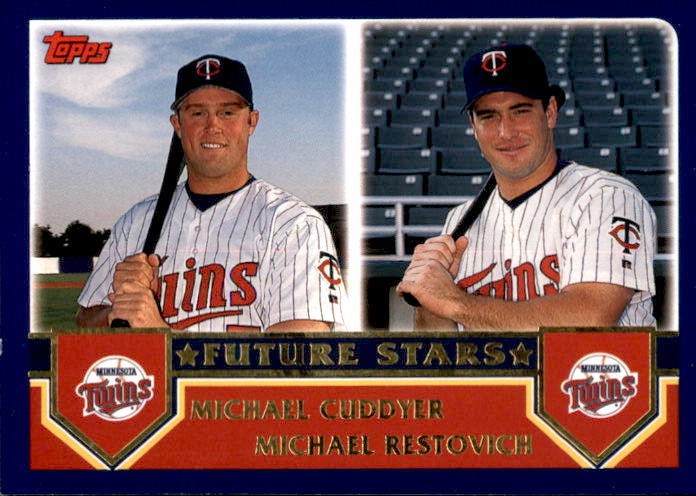 2002 Topps Michael Cuddyer and Michael Restovich Rookie Card