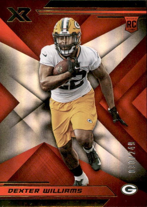 2019 Panini XR - Rookies Dexter Williams #158 Red 249 (RC) Rookie