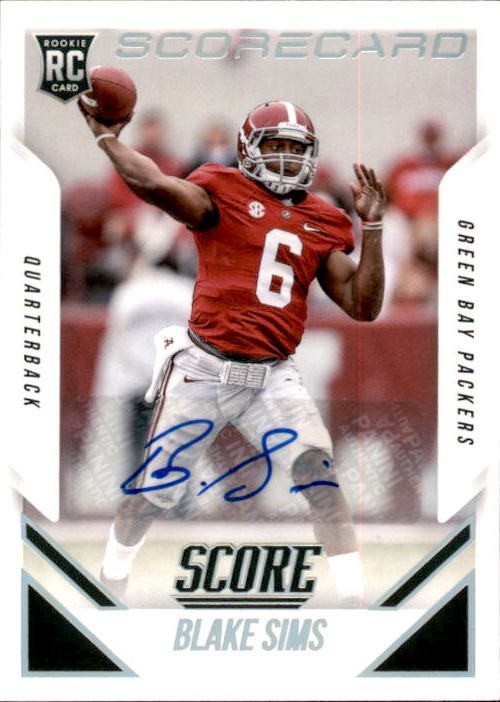 2015 Panini Blake Sims Rookie Card Autograph Green Bay Packers