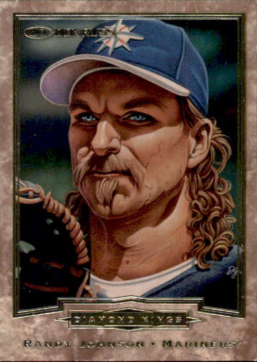 1997 Donruss Diamond Kings Randy Johnson Gold Parallel Insert Serial #d 10000