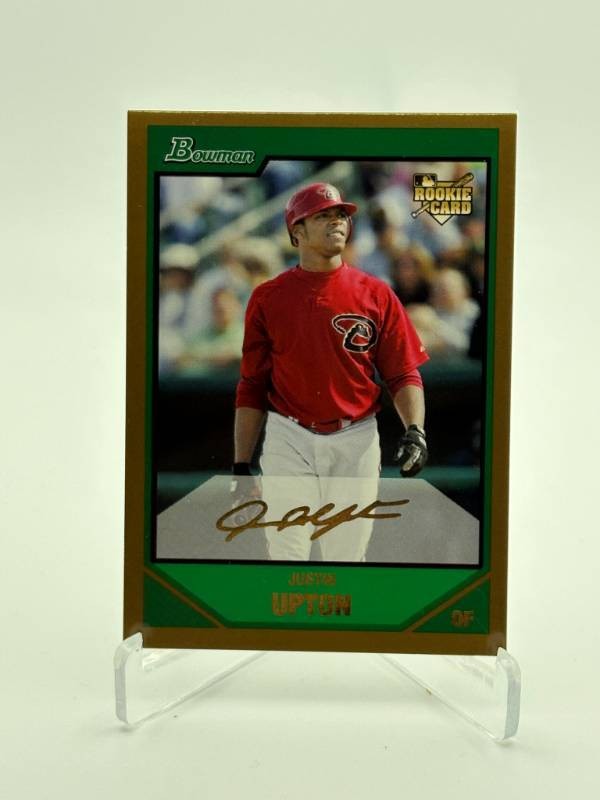 2007 Topps Justin Upton Rookie Gold Parallel Card
